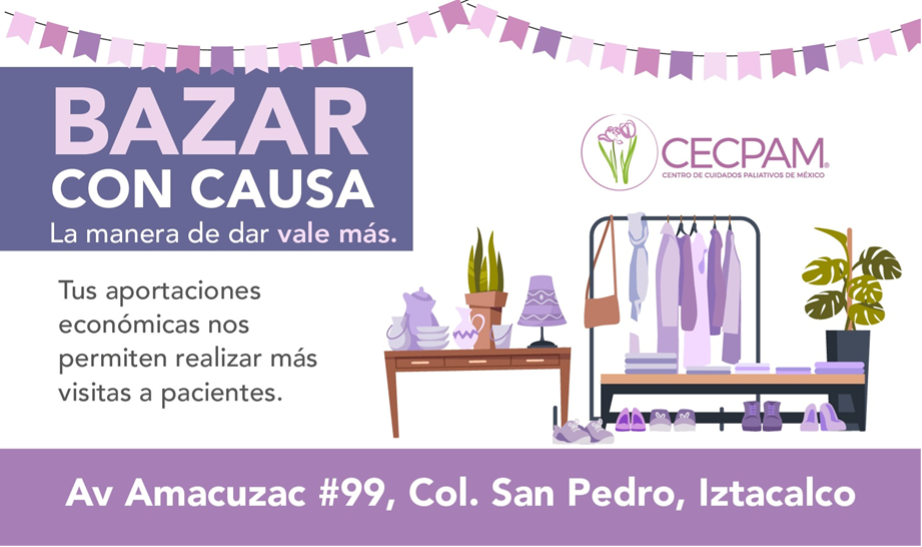 bazar con causa cecpam cuidados paliativos